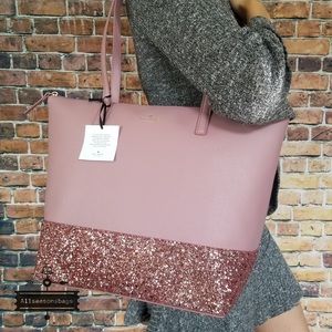Kate spade LARGE Penny Greta Court Tote Peony PINK